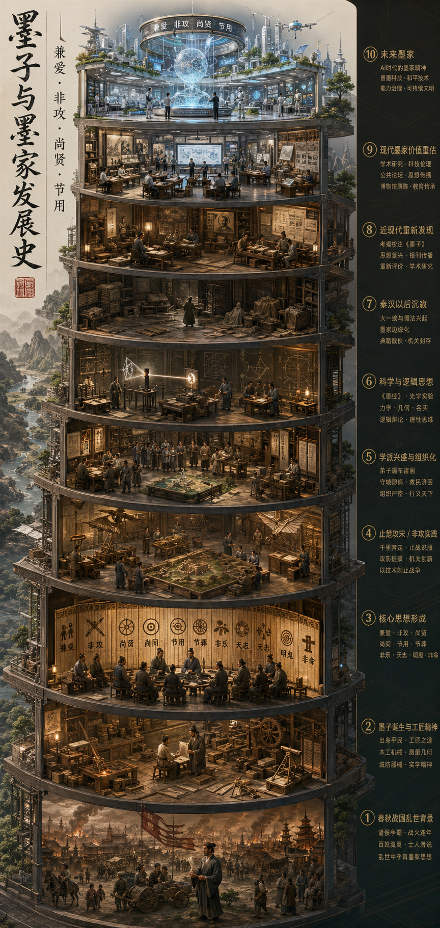Mohist history knowledge poster
